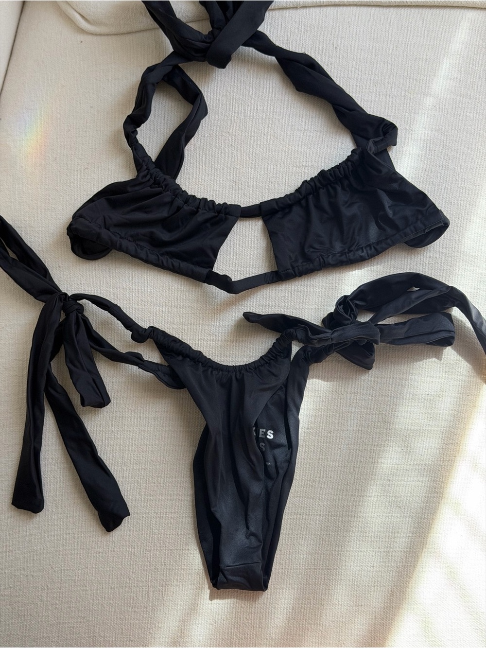 Frankie’s bikinis black swim set
